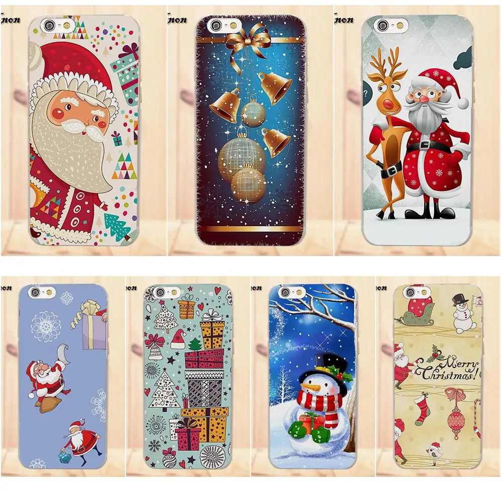 

For Samsung Galaxy A3 A5 A7 J1 J2 J3 J5 J7 2015 2016 2017 Soft Shell Phone Case Lovely Christmas New Year Santa Claus Snow