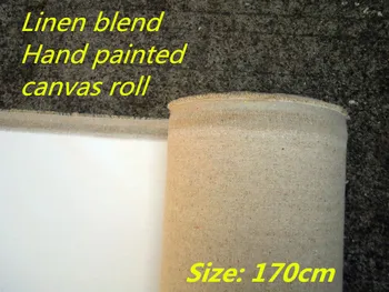 

1.7m wide Blank linen blend canvas roll painting