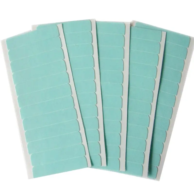 5 Sheets 60pcs Hair Tape Adhesive Glue 4cm*0.8cm Double Side Tape Waterproof For Lace Wig Hair Extension Tool