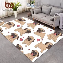 Постельные принадлежности Outlet хиппи Мопс ковер мультфильм собака гостиная ковры милый Бульдог Прямоугольник декоративный коврик для детей Спальня 3 размера