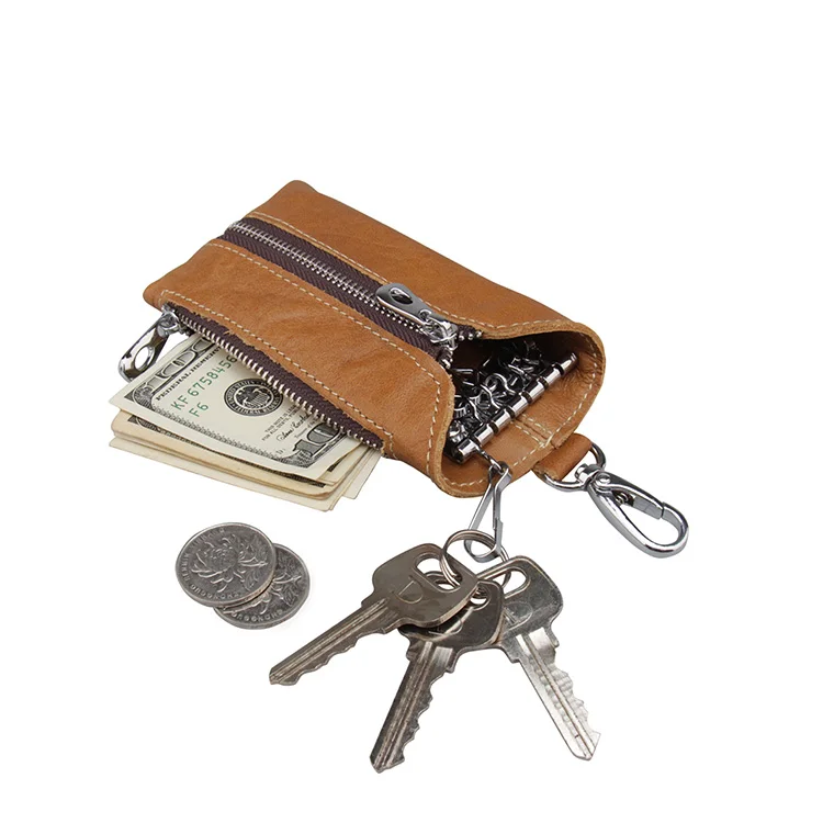 Etaofun, винтажный кошелек для ключей из натуральной кожи, женский брелок, чехлы на молнии, чехол для ключей, сумка для мужчин, ключница, органайзер для ключей