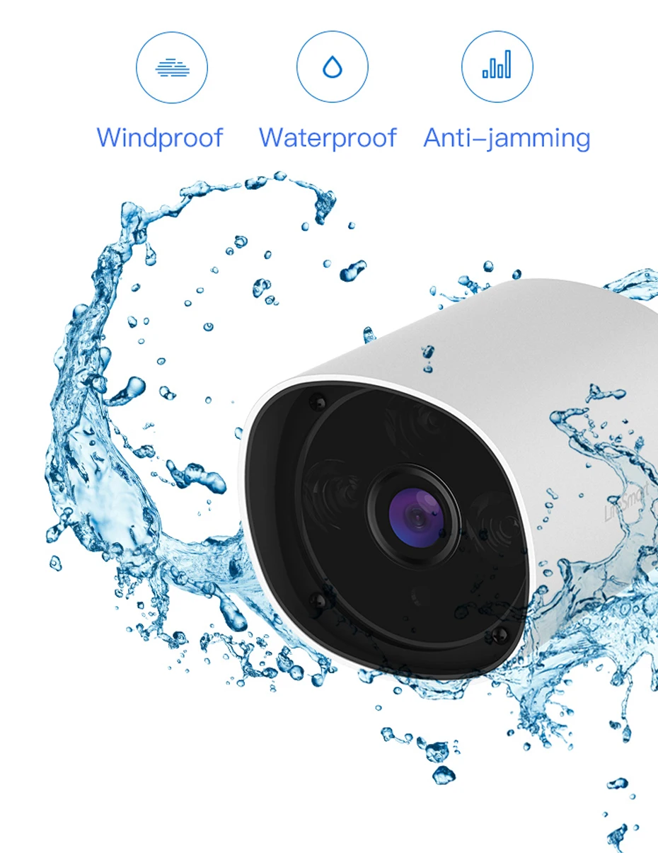 Lifesmart Outdoor Wireless IP Camera 1080P Night Vision IP66 Waterproof Motion Detection Wireless Cameras Smart Remote Controll (8)