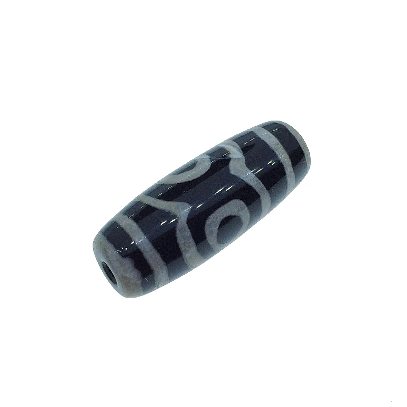 

Natural Tibetan Dzi Agates Stone Beads Vintage Jewelry Accessories DIY Beads Oval Three-eyed Black Agates Stone Beads for Men