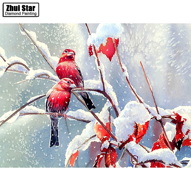 

5D DIY Diamond Embroidered Acupuncture Cross Stitch "Birdie" Diamond Art Wall Photo Christmas Decorative Gift