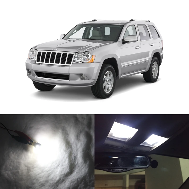 Us 11 69 10 Off 12pcs Canbus Error Free Led Interior Package Light Kits For Jeep Grand Cherokee 2005 2010 Map Dome License Plate Lamp In Signal Lamp