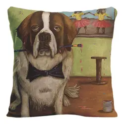 Милая собака Чехлы для подушек декоративная подушка для дивана автомобиля чехлы для стульев Забавный Мопс подушка для домашних животных