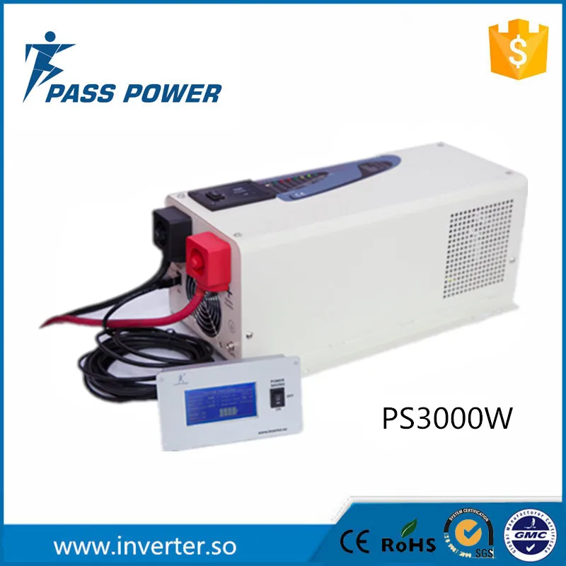 

free shipping, LCD display low frequency 12v --240v solar pure sine wave inverter 3000w for ice cream machine,air conditioner