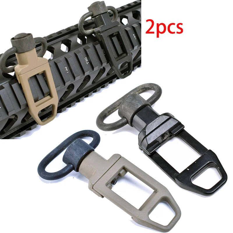 2PCS 1.25" Sling Loop Swivel Attachment Mount Adapter Low Profile QD Sling Adapter Full Steel
