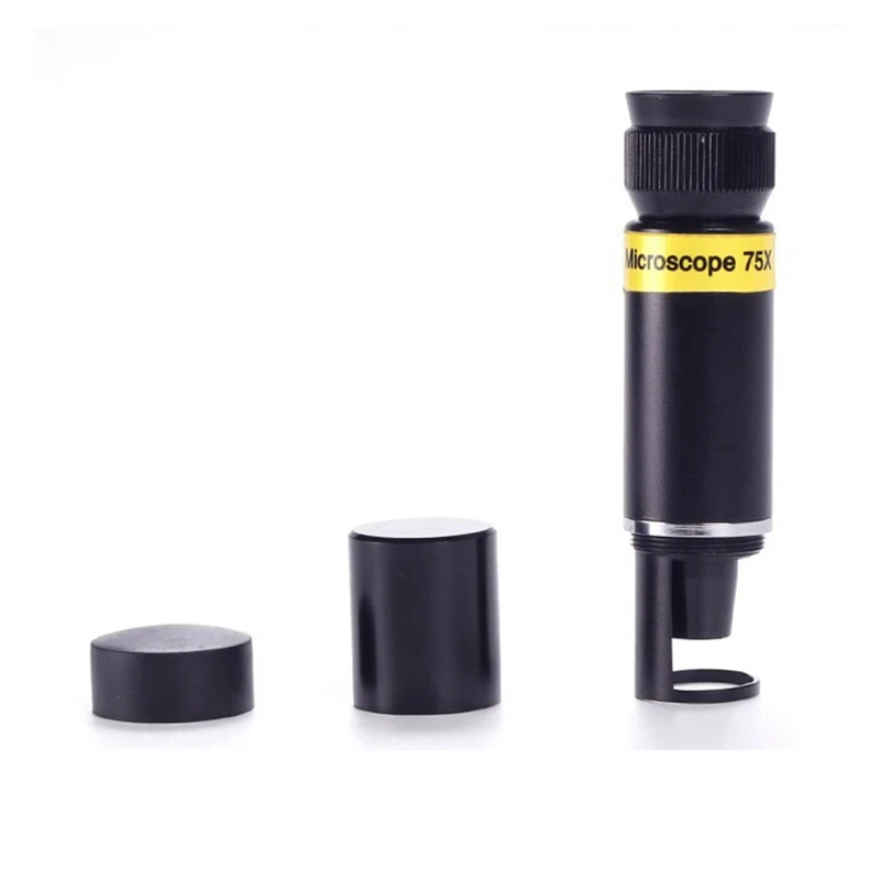75x Pocket Mini Handheld Jewelry Microscope 75x Magnifier Monocular Jewelery Loupe Identification 75x Pocket Mini Handheld Jewelry Microscope 75x Magnifier Monocular Jewelery Loupe Identification