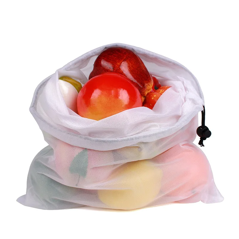 

Washable Eco Friendly Bags Reusable Polyester Mesh Produce Bags For Grocery Shopping Storage Fruit Vegetable Toys Storage Bag