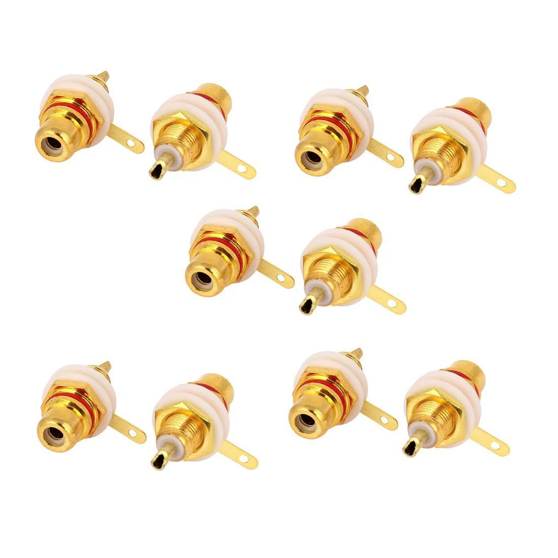 

Audio Chassis Mount RCA Female Bulkhead Solder Connector Adapter 10pcs