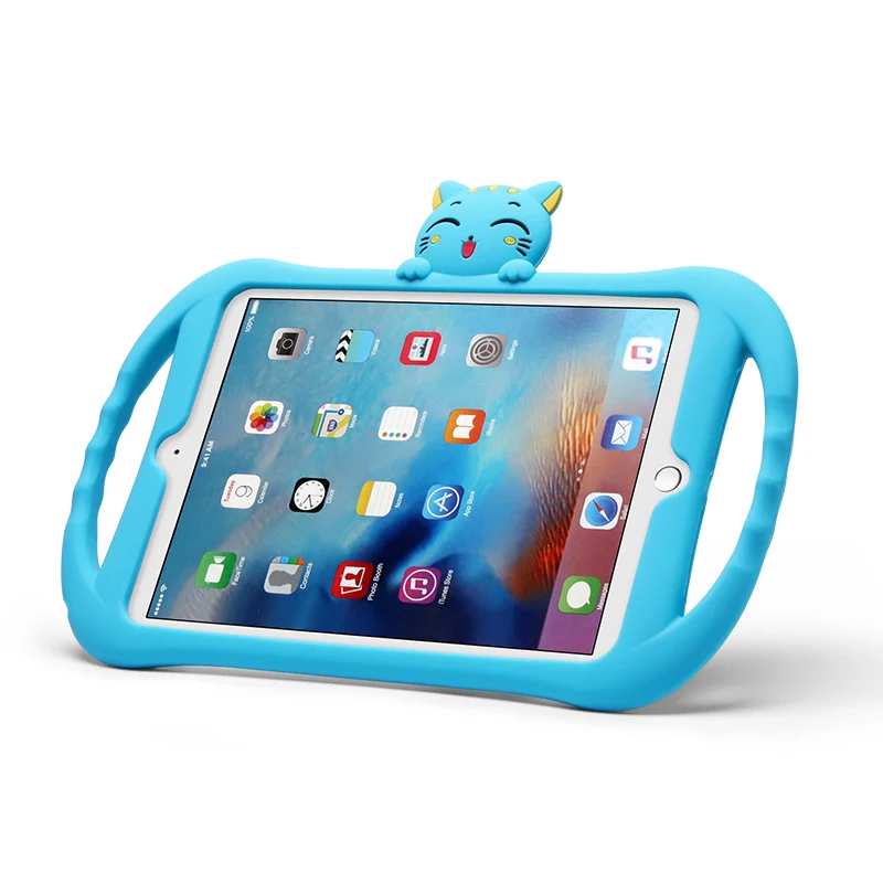 

Silicone case For apple iPad mini 1/2/3 7.9 inches Children's cartoon Tablet Desk Support Drop-proof shell ipad mini soft case