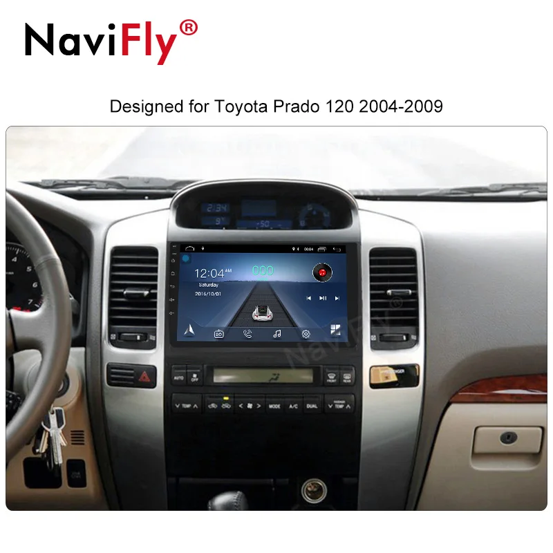 Perfect NaviFly Anroid8.1 4Core 32G ROM 2G RAM Car Multimedia player for Toyota Prado 120 Land Cruiser 2004-2009 Lexus GX47 support OBD 1