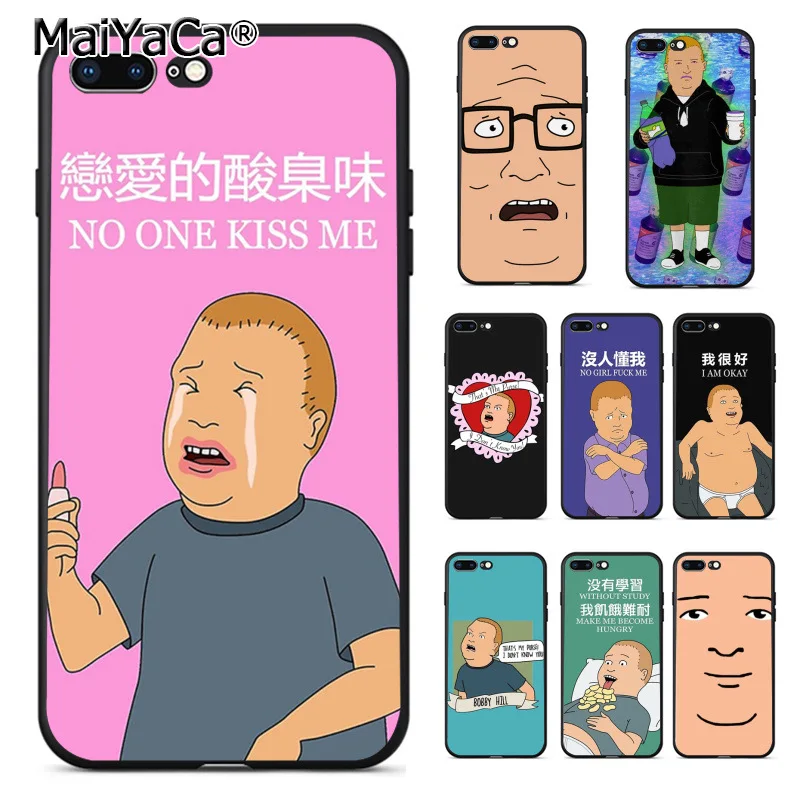 

MaiYaCa king of the hill bobby phoenix pattern Coque Shell Phone Case for Apple iPhone 8 7 6 6S Plus X 5 5S SE 5C Cover