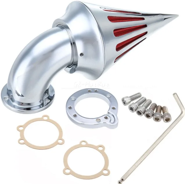 Chrom Cone Spike Air Cleaner Intake Filter Kit For Harley Sportste CV S & S Custom