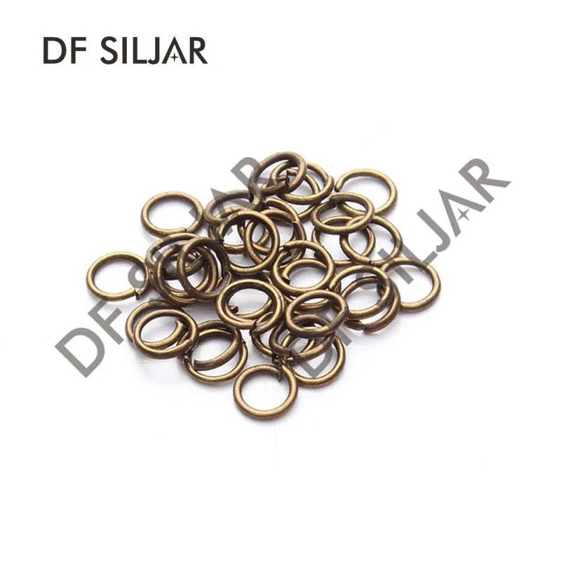 

100pcs Antique Bronze Metal 4 5 6 7 8mm Open Closed Jump Rings Split Rings Connectors for Jewelry Making Findings Y517