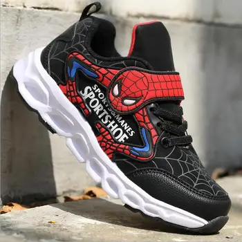 

New Fashion Cartoon children's casual shoes Spiderman spring autumn waterproof Kids sports shoes boys running shoes size 26-37