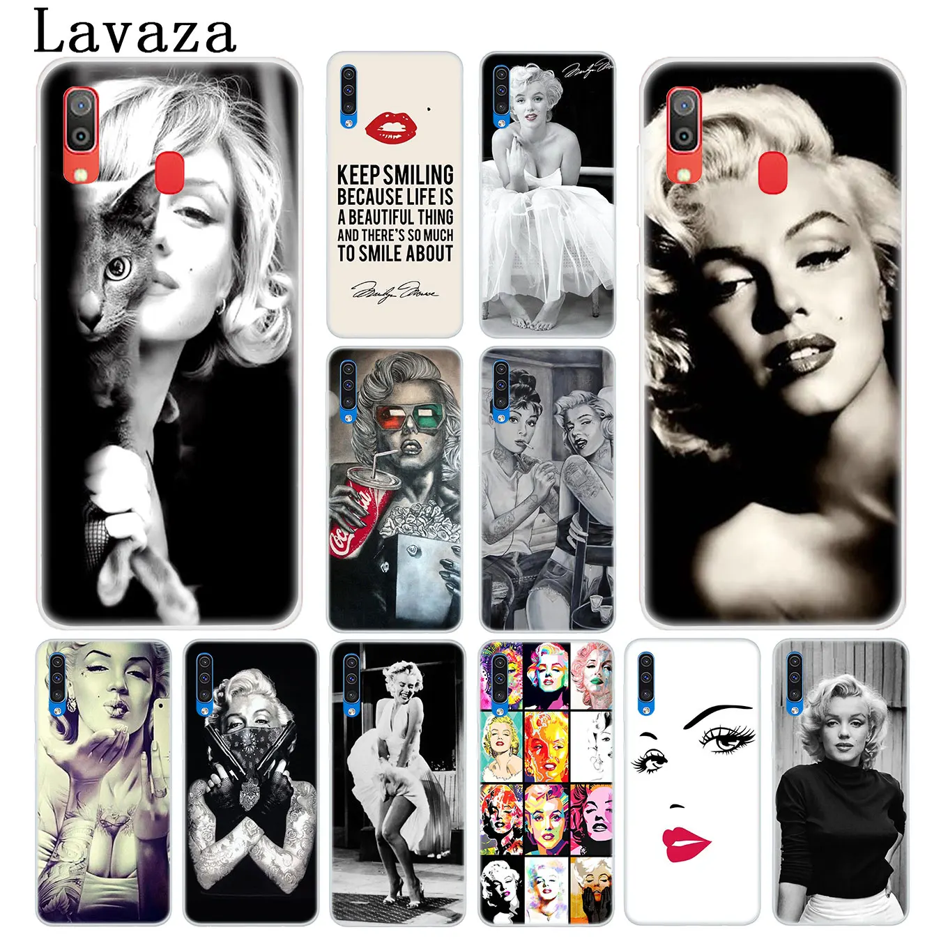 Твердый чехол для телефона Lavaza Marilyn Monroe с кошкой Samsung Galaxy A10 A20 A30 A40 A50 A60 A70 M40 M30 M20 M10