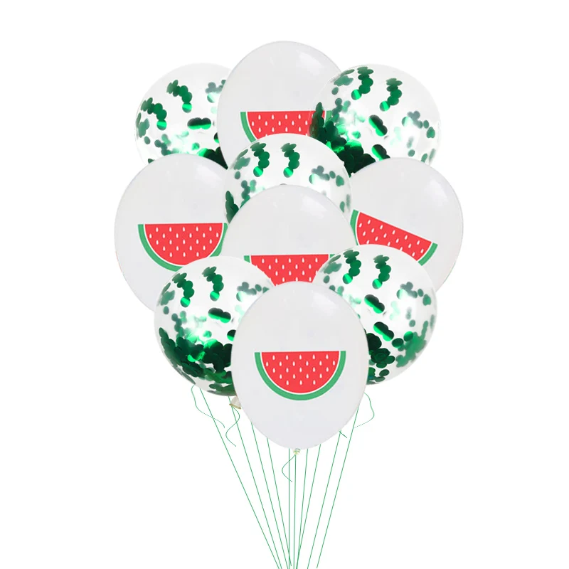 "ALOHA" Летний декор для вечеринки в честь Дня Рождения Фламинго вечерние набор бумажной посуды Гавайские Луау тропические вечерние свадебные украшения - Цвет: 10pcs Latex Balloon