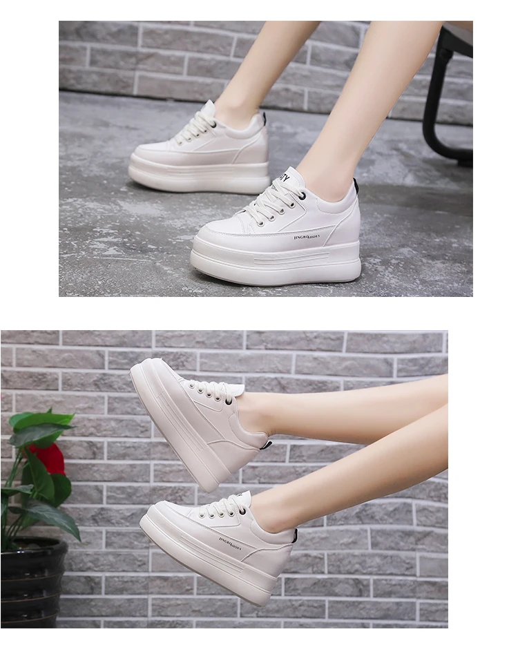 Autumn Platform Shoes Women Vulcanize Shoes White Flat Platforms Sneakers ladies wedges shoes for women Casual