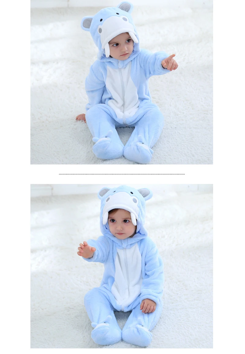 Baby Nemo Fish Pajamas Clothing Newborn Infant Romper Onesie Cute Animal Costume Outfit Hooded Jumpsuit Winter For Boy Girl Baby Bodysuits Fur