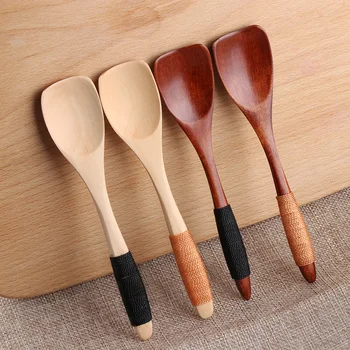 

1Pcs Shovel-Shape Practical Japanese Wooden Spoons Bamboo Flatware Soup Ice Cream Dessert Spoon Teaspoon Kitchen Cooking Utensil