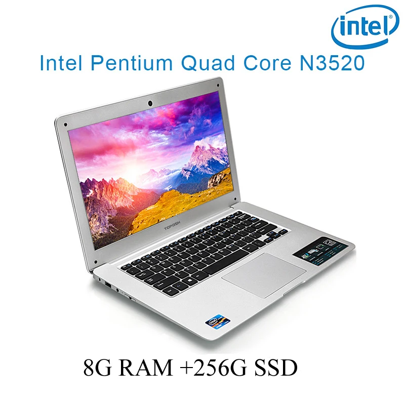 

P1-10 silver 8G RAM 256G SSD Intel Pentium N3520 14" laptop notebook keyboard and OS language available for choose