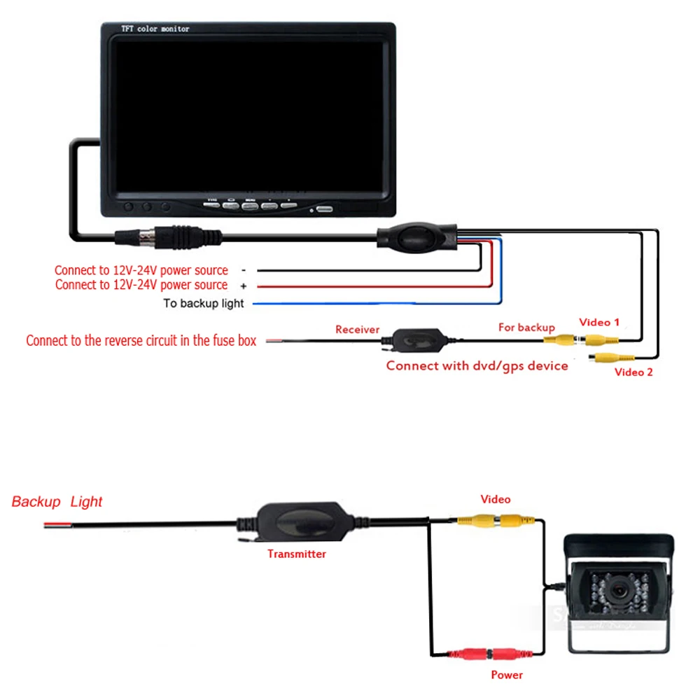 Как подключить заднюю камеру к монитору. Модуль передатчик беспроводной камеры заднего хода.