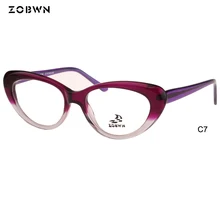 Очки "Кошка" круглые очки модная рамка Женская Мужская оптическая рамка прозрачные очки Многослойные очки оправы с прозрачными линзами