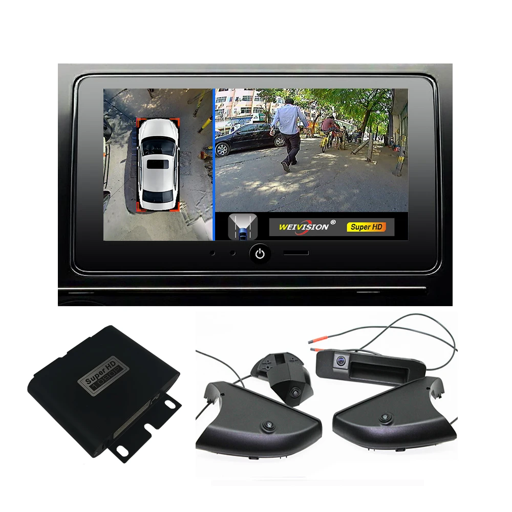 Автомобильный видеорегистратор 1080P 360 bird View Surround BirdView запись с парковочным