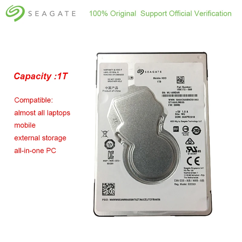 Жесткий диск Seagate ST1000LM035 1 ТБ 5400RMP 64 Мб кэш памяти 2 5 дюйма HDD SATA 3 0 внутренний