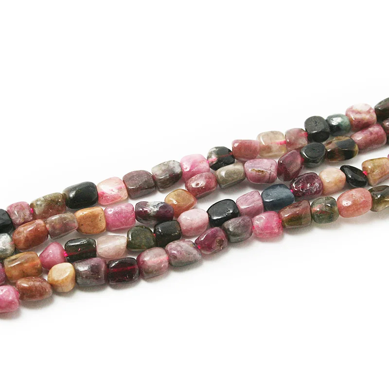 

Chips Beads Freeform tourmaline Gravel Bead,Natural Stone Fashion Jewelry Beads Jewelry Making Diy Bracelet Strand 14" BTB734-01