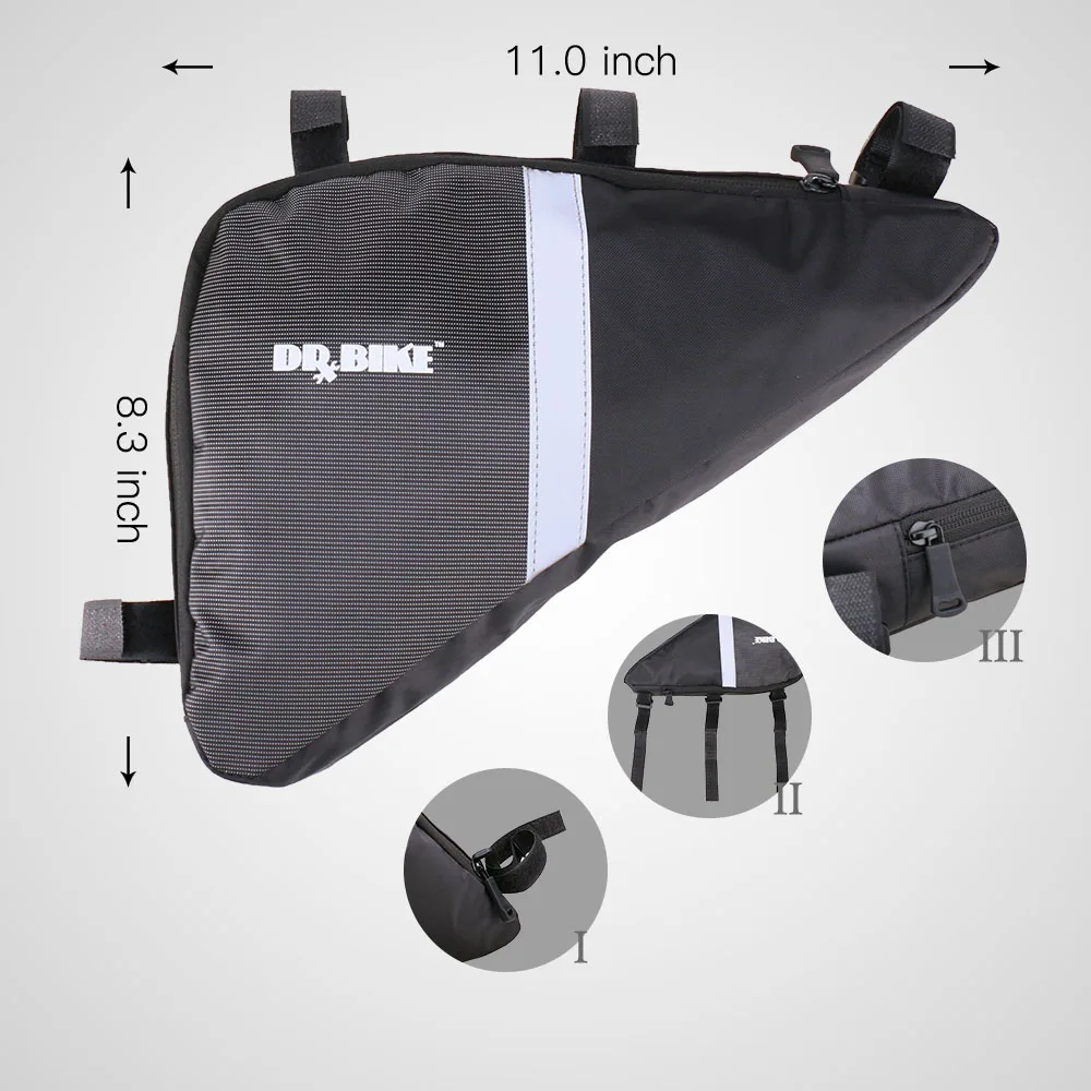 Black Bicycle Triangle Strap-On Pouch for Road Bike & MTB DRBIKE Bike Frame Storage Bag BA040 Cycling Toptube Pack Cycling Toptube Pack Black Bicycle Triangle Strap-On Pouch for Road Bike & MTB DRBIKE Bike Frame Storage Bag BA040 Cycling Toptube Pack Cycling Toptube Pack