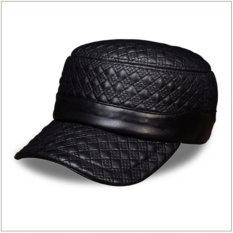 HL080 мужские бейсболки и кепки из натуральной кожи мужские брендовые новые весенние настоящие кожаные кепки шапки