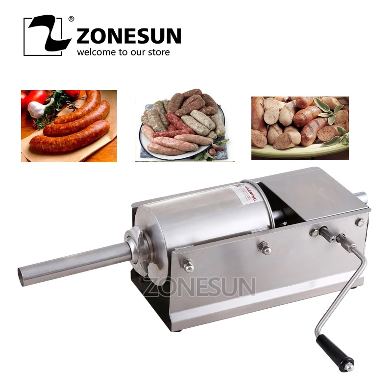 

ZONESUN Manual Sausage Meat Fillers Machine Food Maker Hand Operated Sausage Machines for Sausage Meat Poultry