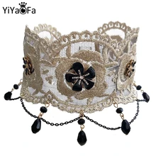 YiYaoFa винтажное ожерелье из искусственного воротника чокер колье кружево ожерелье ручной работы кулон для женщин аксессуары ювелирные изделия GN-123