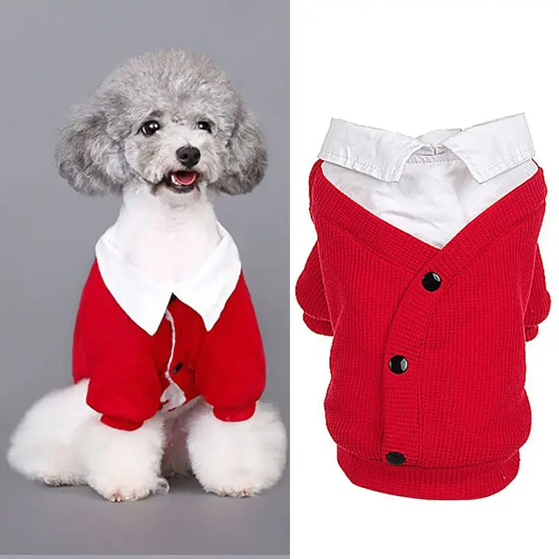 Мода 2 цвета для домашних любимцев собак кошек рубашка свитер со щенком комбинезон Домашние животные костюм куртка пальто