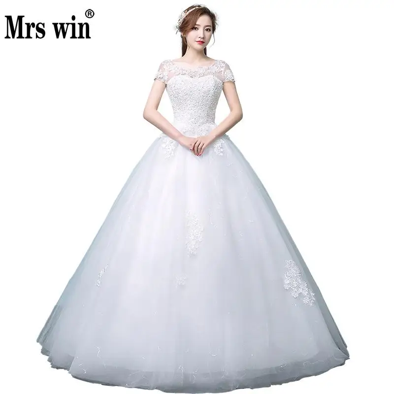 Vestido Де Novias 2018 Новый Mrs Выиграть Классический Вышивка халат де mariée бальное платье принцессы Винтаж Свадебные платья Vestido Branco