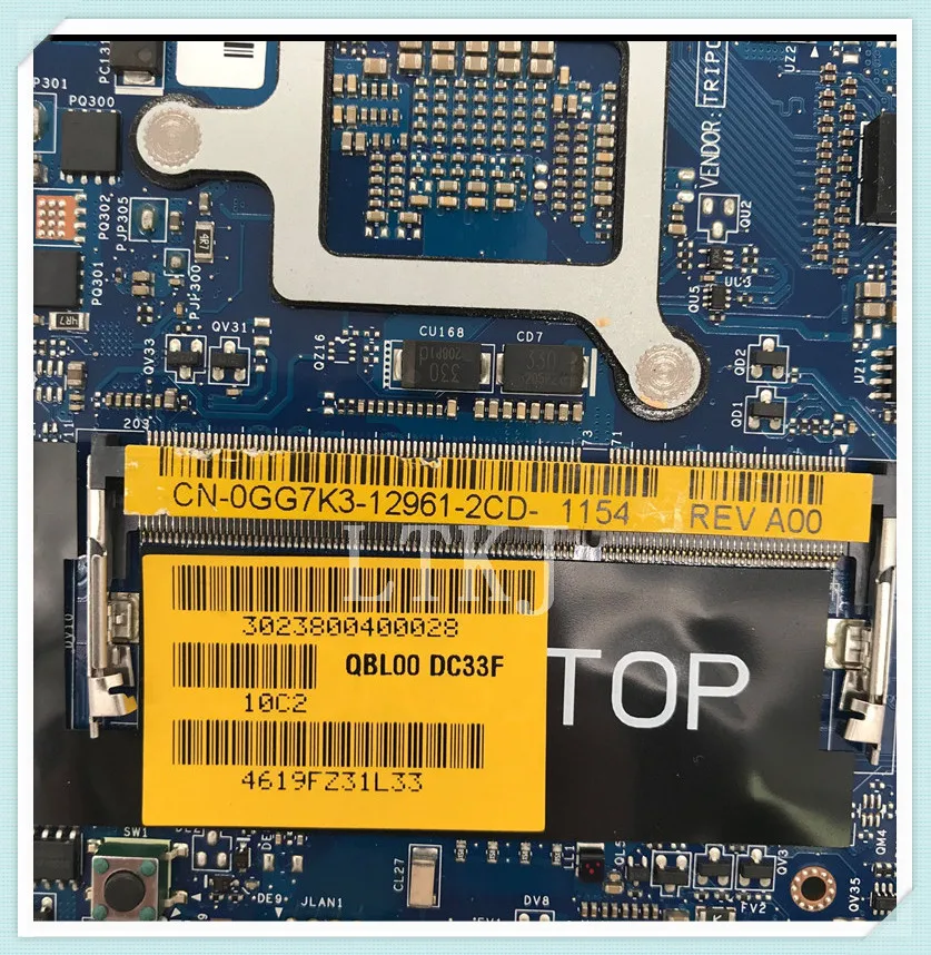 Бесплатная доставка для XPS 15 L521X материнская плата ноутбука CN 0GG7K3 GG7K3 QBL00 LA 7852P с SR0WX