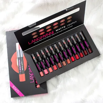 

Lipstick Matte Waterproof Velvet Lip lipstick set Bean Brown Pigments Gloss Lipstick Long Last Cosmetics Y509
