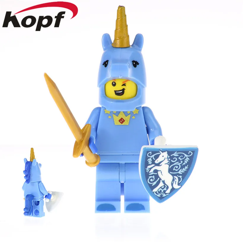 

Single Sale Fun Series Cowboy Figures Clown Unicorn Boy Spider Boy Cat Cactus Action Building For Kids Blocks Toys Gift PG1251