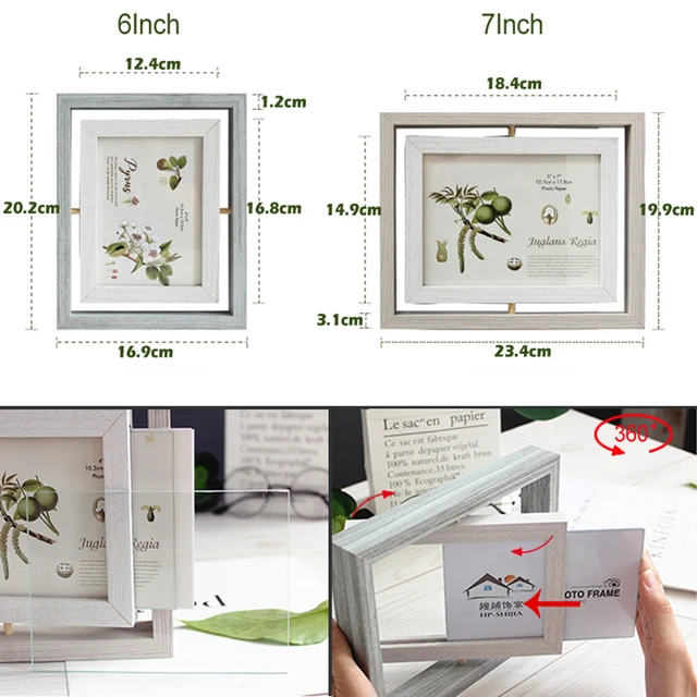 Photo Frame Craft Rotating Gift Store Photos Picture Holder Stand