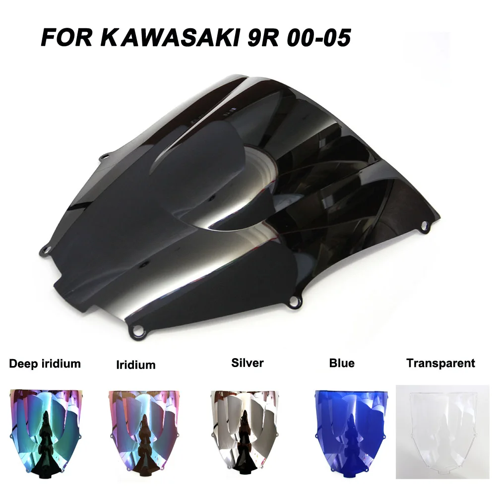 

ABS Windscreen For Kawasaki Ninja ZX9R ZX-9R 2000 2001 2002 2003 2004 2005 Motorcycle Windshield Iridium Wind Deflectors