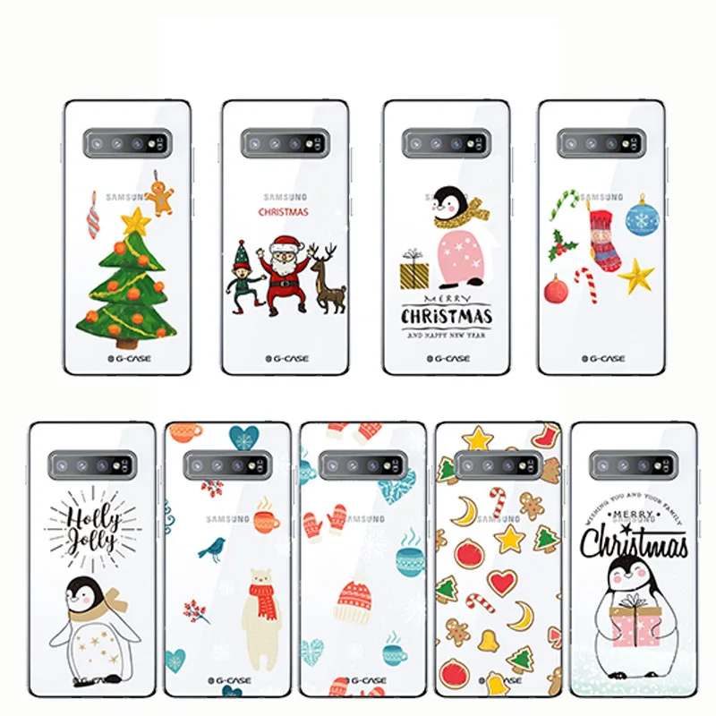 

Happy New Year Merry Christmas Snowman Santa Claus Cover Soft Silicone Phone Case for Samsung A6 S10 E Lite J8 Note10 pro 9