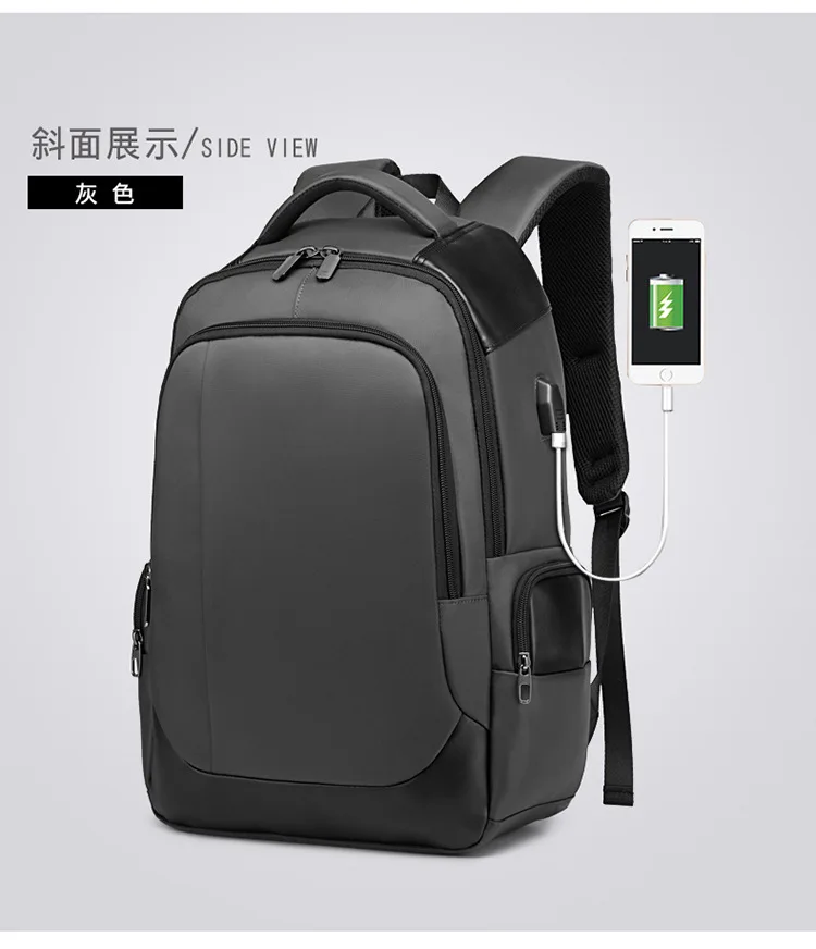 Мужские Водонепроницаемые 15,6 дюймовые рюкзаки для ноутбука, USB зарядка, нейлоновая Повседневная Деловая Противоугонная Водонепроницаемая Противоударная сумка для ноутбука