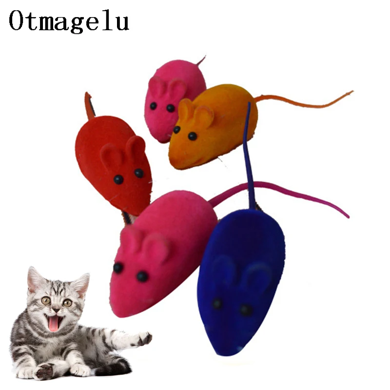 OnnPnnQ Mini Soft Fleece False Mouse Cat Dog Toys Feather Funny Playing Training Toys For Cats Puppy Pet Supplies Squeak Toys9
