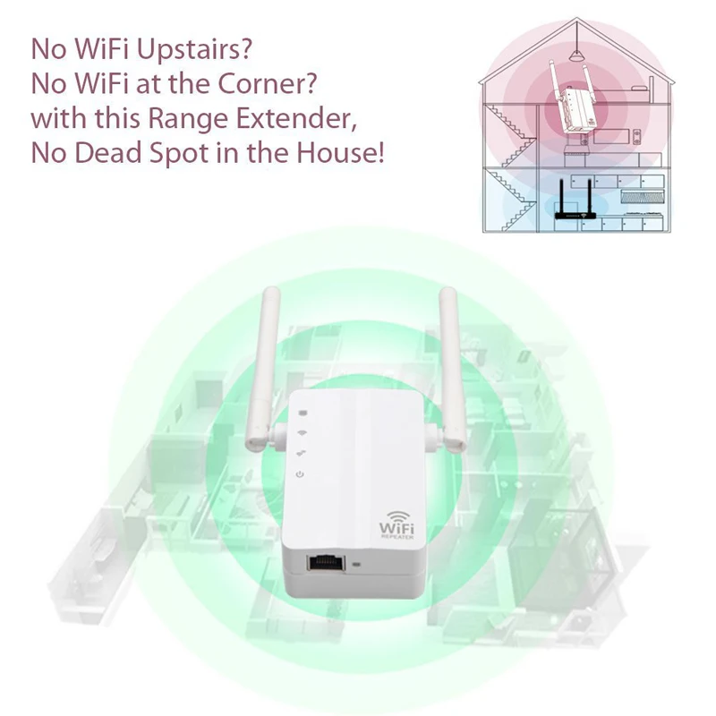 TEROW WiFi ретранслятор Беспроводной усилитель сигнала 300 м Wi Fi диапазон Extander 2 4G Repetidor