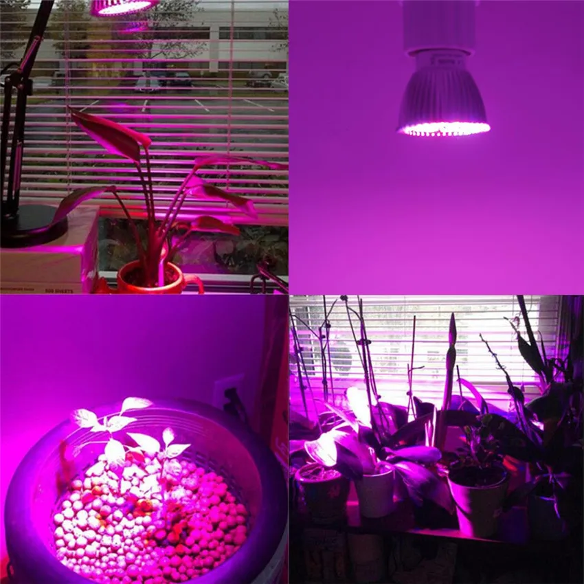 4W E27 E14 GU10 28-светодиодный светильник для выращивания овощей цветок комнатное растение Гидропоника полный спектр лампа переносной садовые инструменты#0527