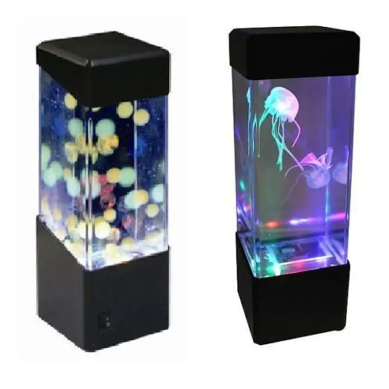 High Quality Relaxing Bedside Mood Lamp Jellyfish Aquarium Fish Tank LED Light 