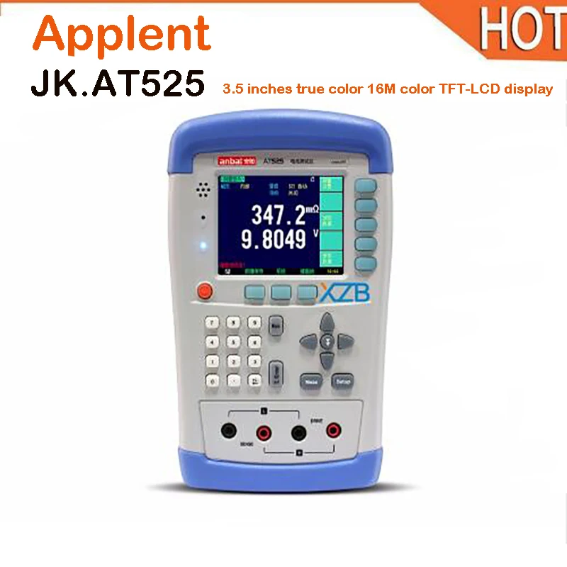 

new hot Handheld AC milliohm meter tester AT525 AC resistance, DC voltage 0.001m ohm~3.3 ohm